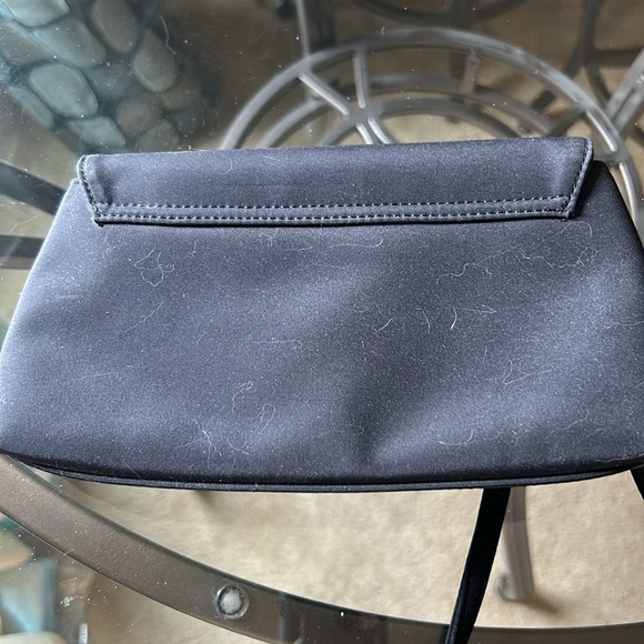 Small black purse with shoulder strap polyester, New never used - Picture 3 of 3